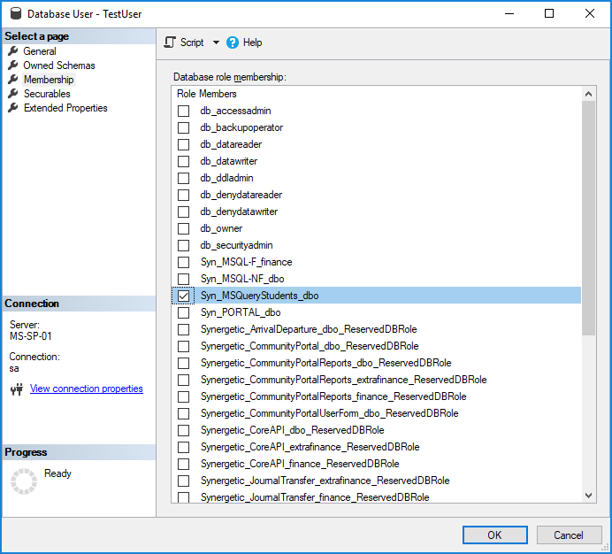 Granting access to SQL objects