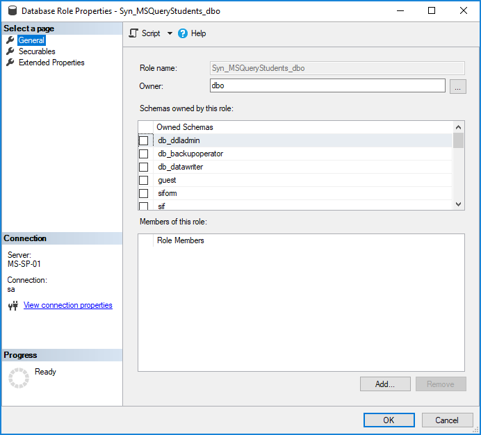 Granting access to SQL objects